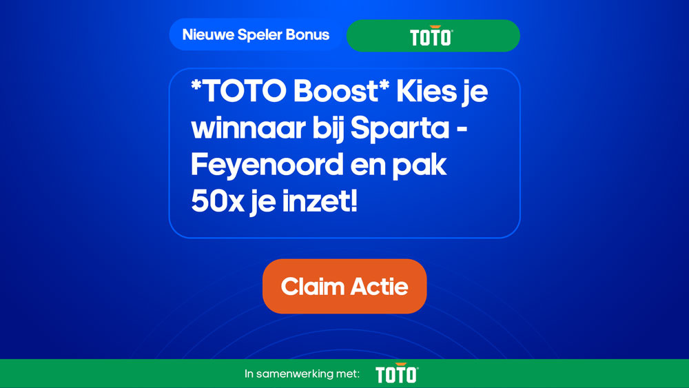 TOTO Sparta rotterdam feyenoord 50x actie
