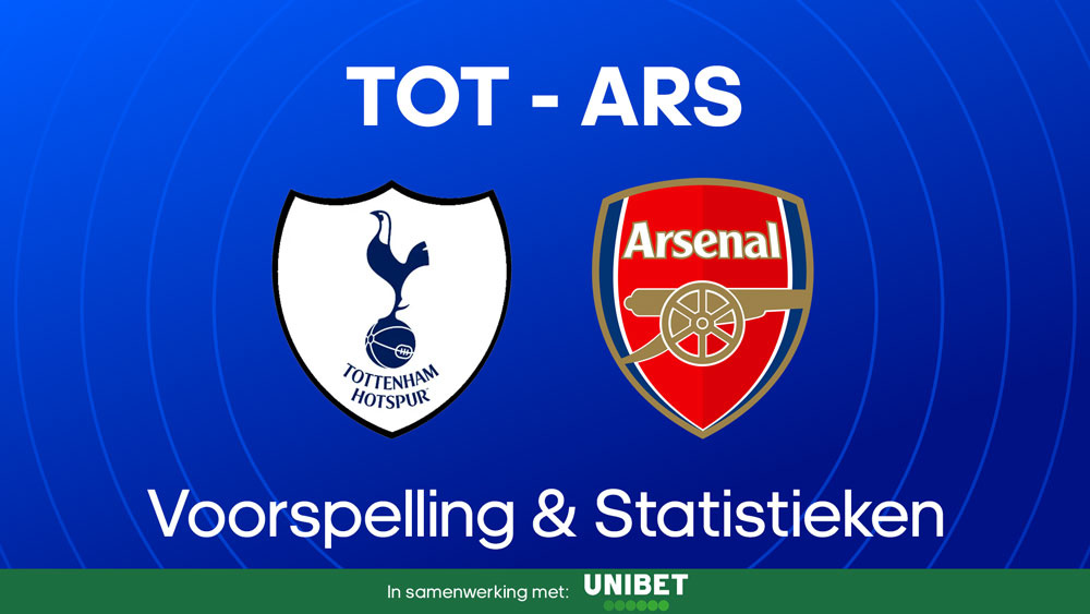 tottenham arsenal opstellingen statistieken voorspelling wedden