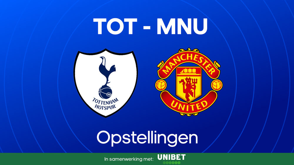 tottenham manchester united opstellingen