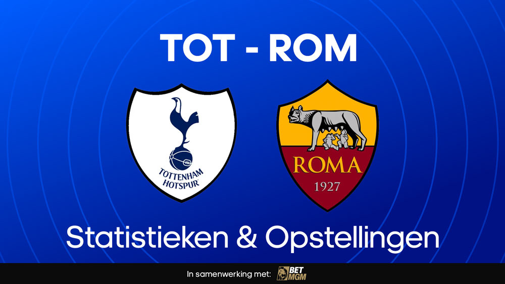 tottenham as roma statistieken opstellingen