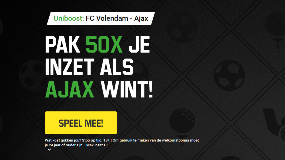 unibet fc volendam ajax actie