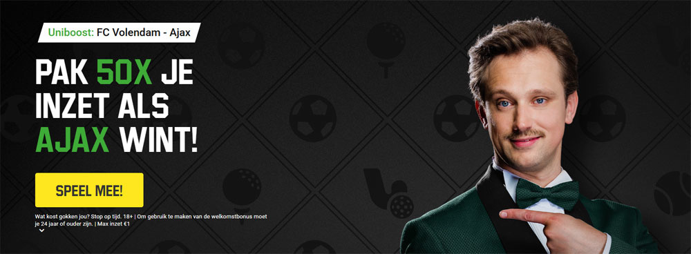 unibet fc volendam ajax 50x