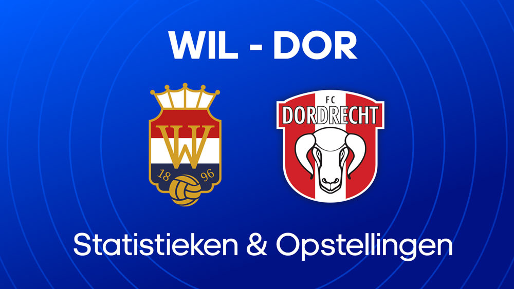 willem ii fc dordrecht opstellingen tijdlijn