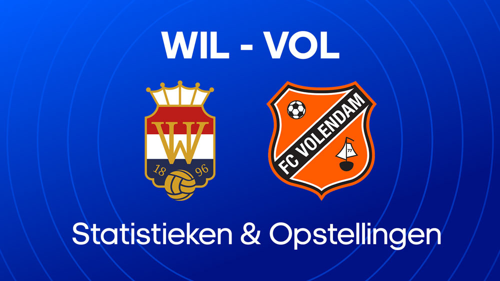 willem ii fc volendam opstellingen statistieken promotie