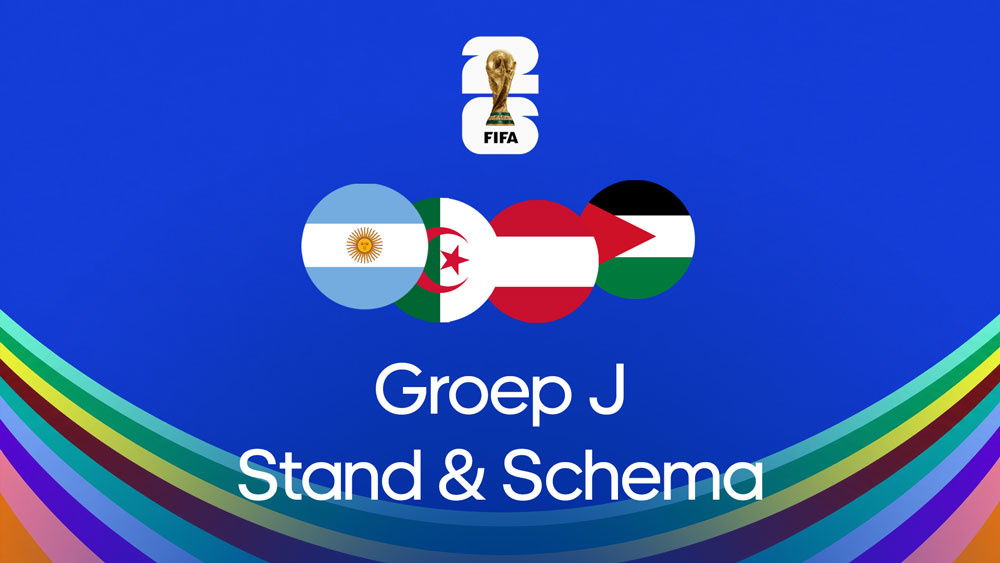 groep j wk 2026 stand wedstrijden speelschema