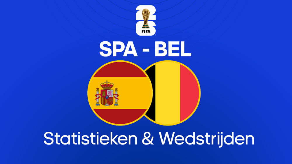 spanje belgie statistieken wedstrijden