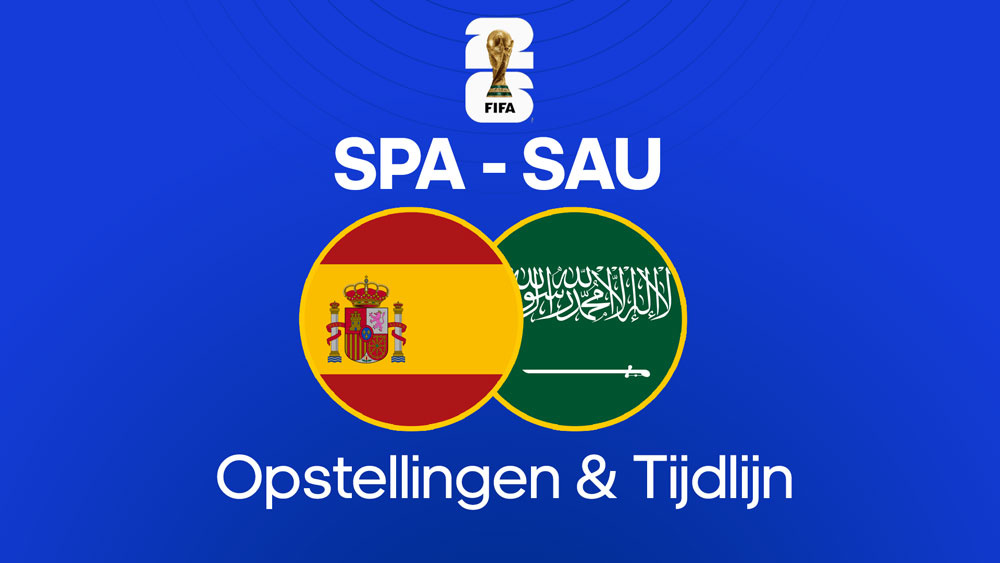 spaans voetbalelftal saoedi arabisch voetbalelftal opstellingen tijdlijn
