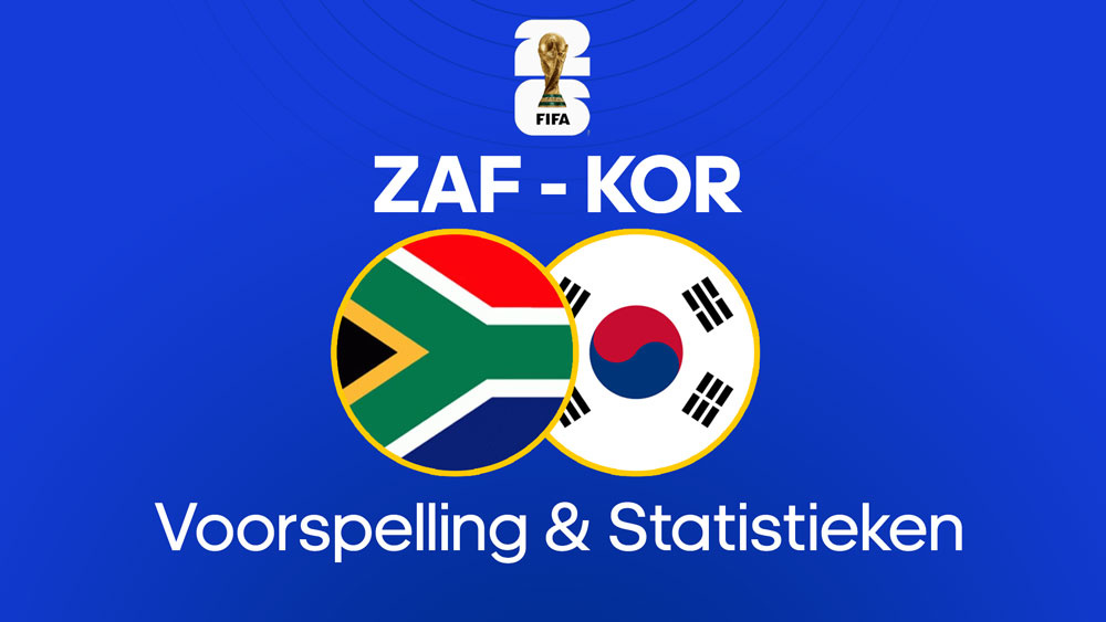 zuid afrika zuid korea voorspelling statistieken