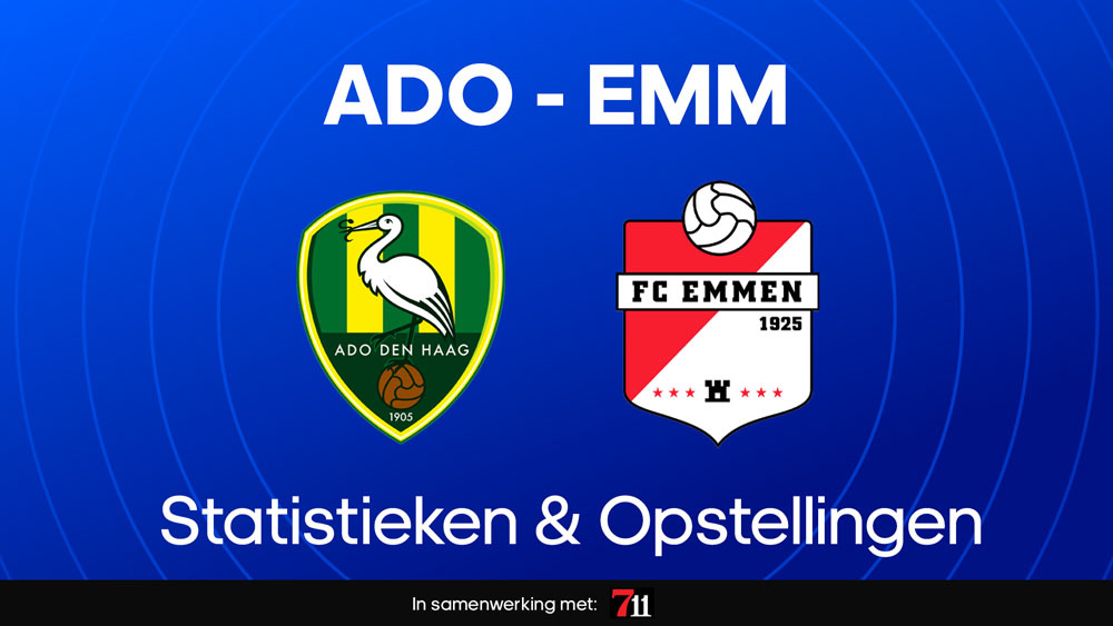 ado den haag fc emmen statistieken opstellingen