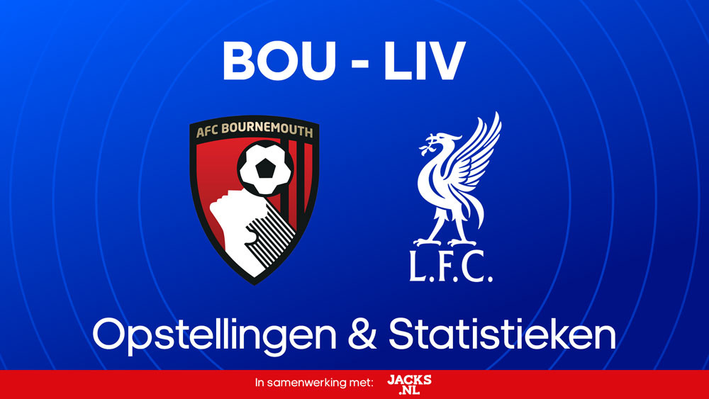 afc bournemouth liverpool fc opstellingen statistieken