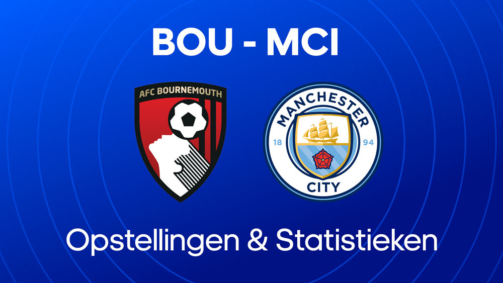 afc bournemouth manchester city opstellingen statistieken