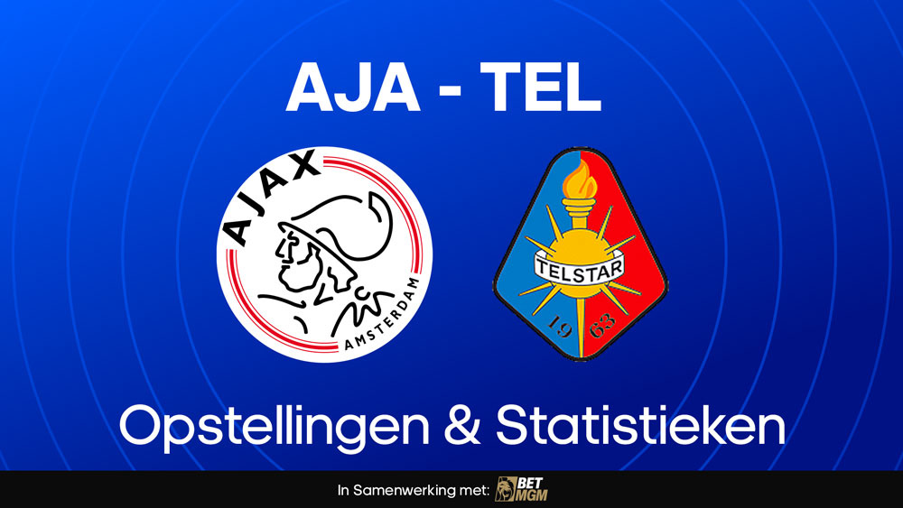 ajax telstar opstellingen statistieken betmgm