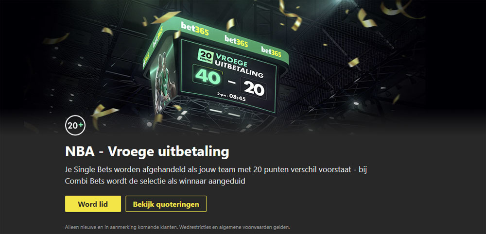 bet365 nba vroege uitbetaling