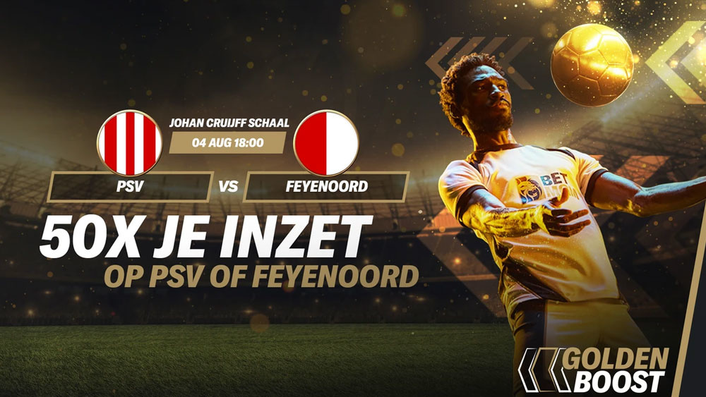 Win 50x je inzet tijdens PSV Feyenoord johan cruijff schaal 2024