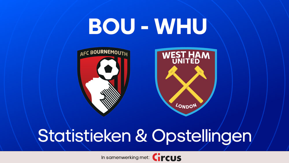 bournemouth west ham statistieken opstellingen