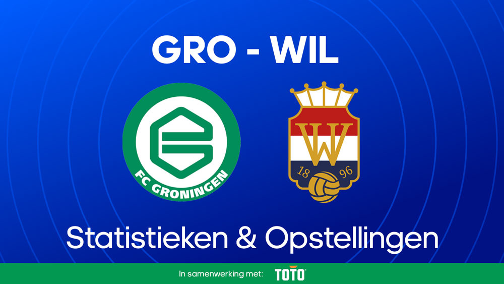 fc groningen willem ii opstellingen statistieken