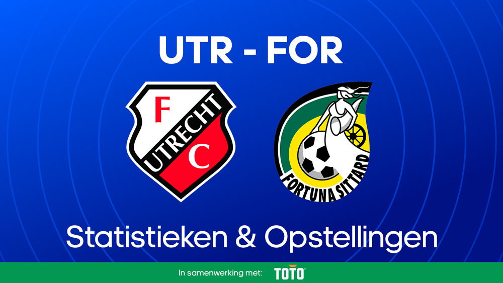 fc utrecht fortuna sittard statistieken opstellingen