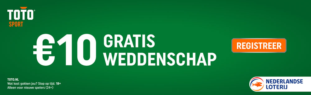 toto voorspellingen waarop je 10 euro gratis kunt wedden