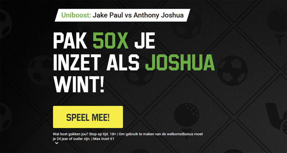 jake paul vs anthony joshua hoe laat nederlandse tijd wedden unibet