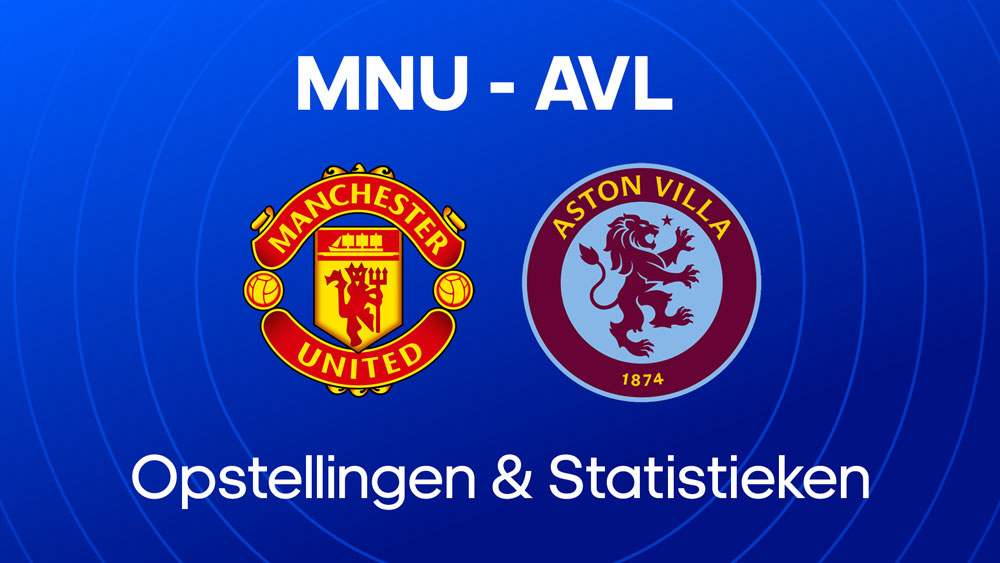 manchester united aston villa opstellingen statistieken