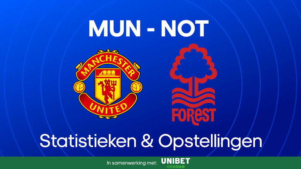 Manchester United – Nottingham Forrest statistieken opstellingen