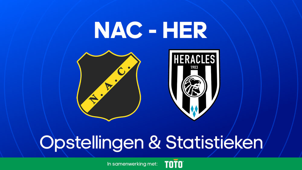 NAC Breda Heracles Opstellingen Statistieken