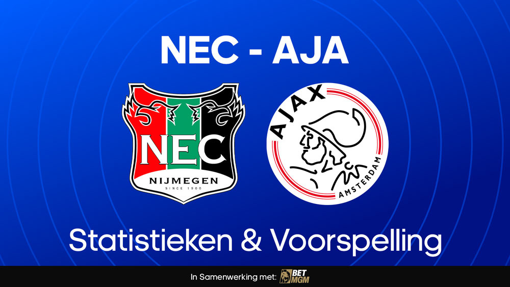 nec ajax statistieken voorspelling eredivisie