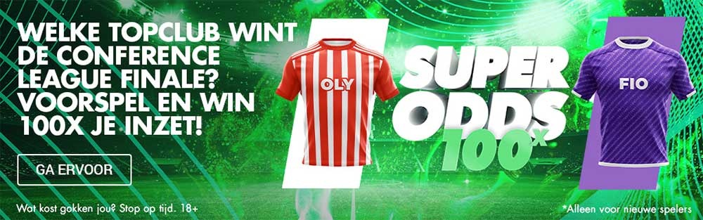 100x je inleg met super odds bij Olympiakos Fiorentina