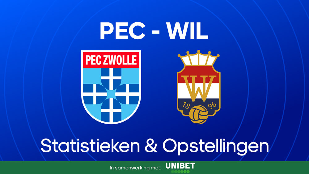 pec zwolle willem ii statistieken opstellingen