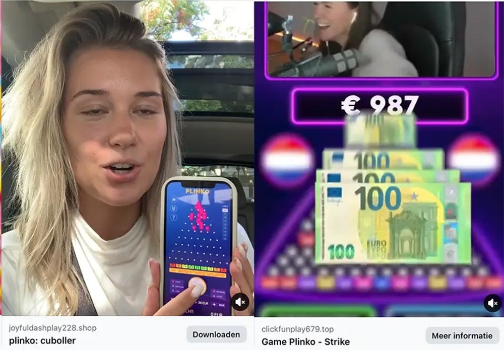 plinko app voorbeeld scam advertenties