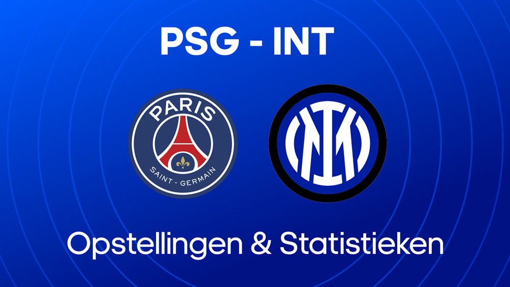 psg inter opstellingen statistieken
