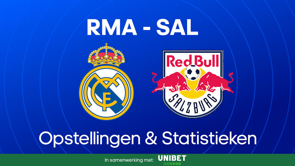 real madrid rb salzburg opstellingen statistieken