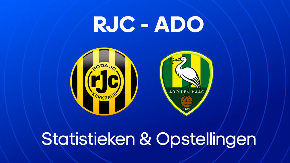 roda jc kerkrade ado den haag opstellingen statistieken