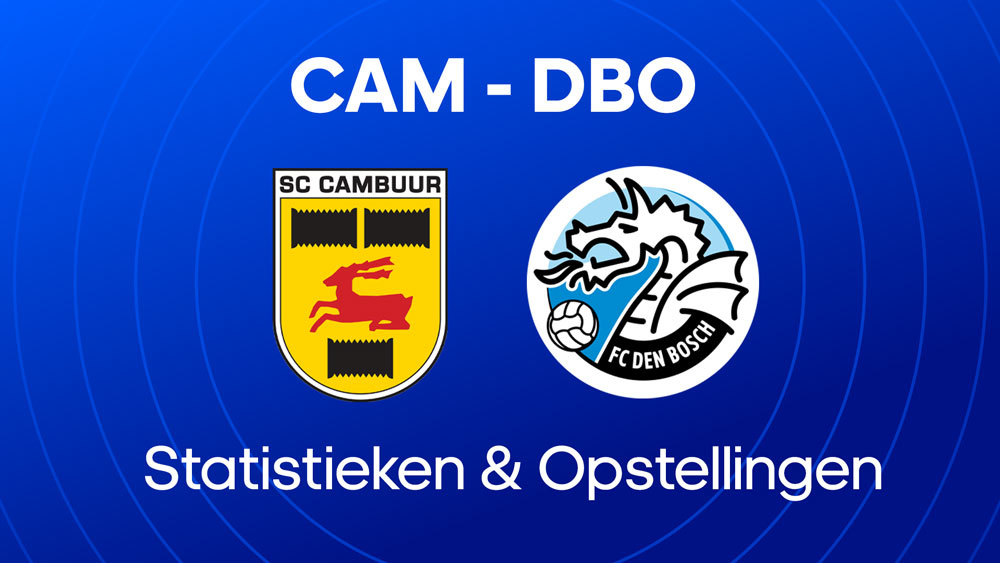 sc cambuur fc den bosch opstellingen statistieken