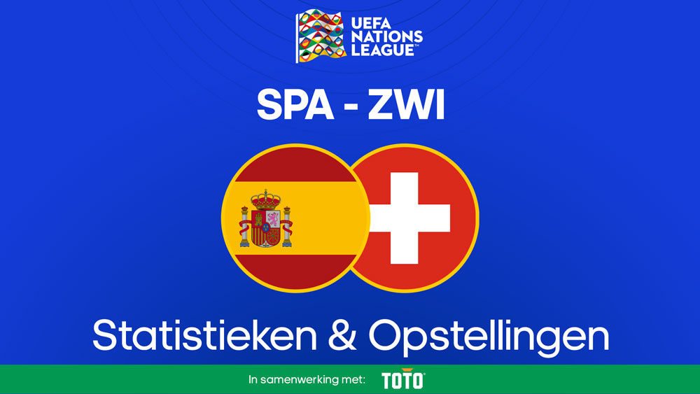 spaans voetbalelftal zwitsers voetbalelftal nations league statistieken opstellingen