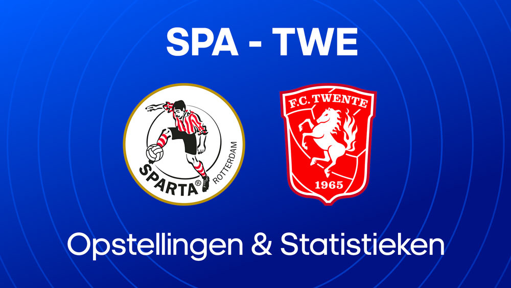 sparta rotterdam fc twente opstellingen statistieken