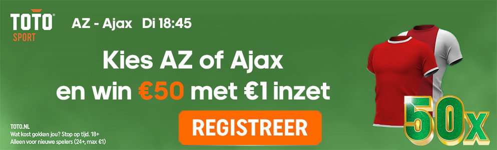 toto az ajax kies winnaar pak 50x inzet actie