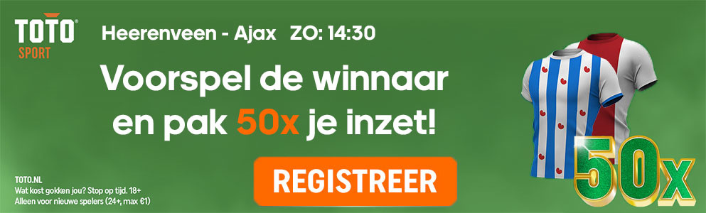 sc heerenveen ajax actie 50x kies juiste winnaar