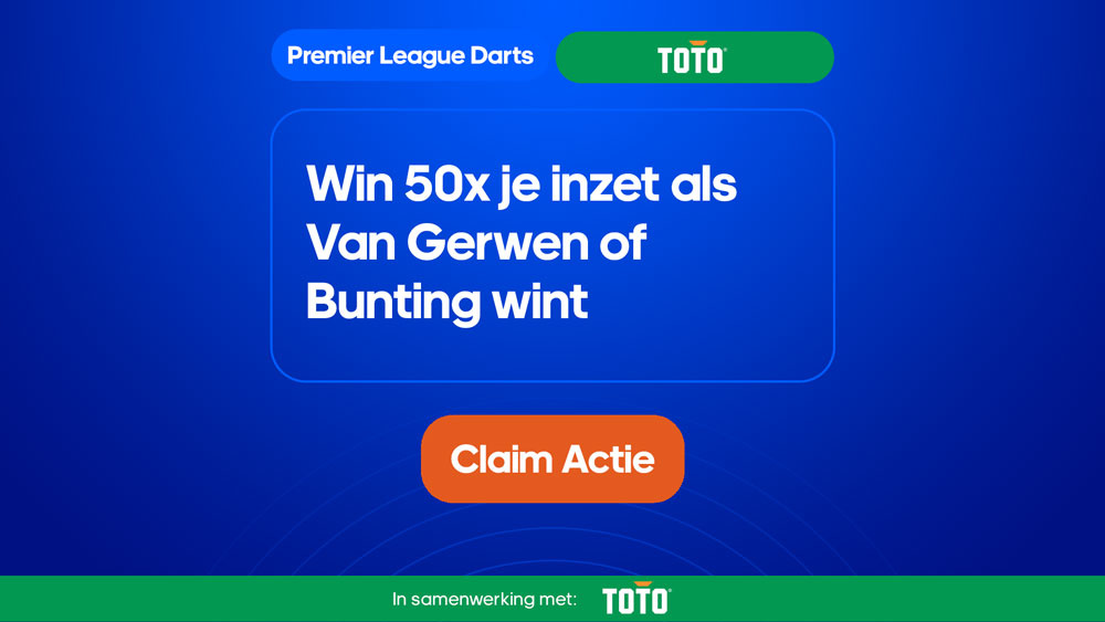 hoe en waar je 50x je inzet kunt winnen met kijken naar premier league darts in rotterdam