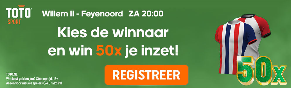 willem ii feyenoord 50x je inzet