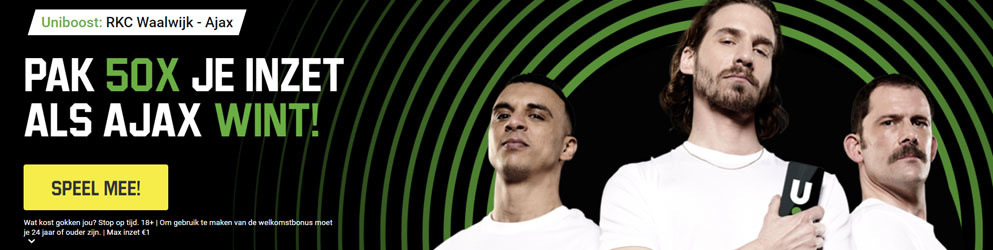 ajax rkc 50x unibet bonus