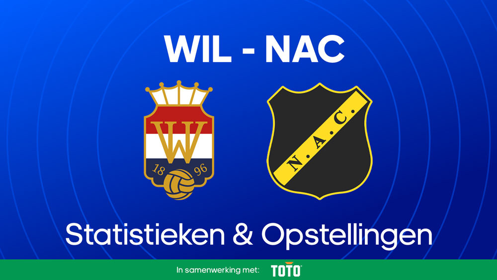 willem ii nac statistieken opstellingen eredivisie