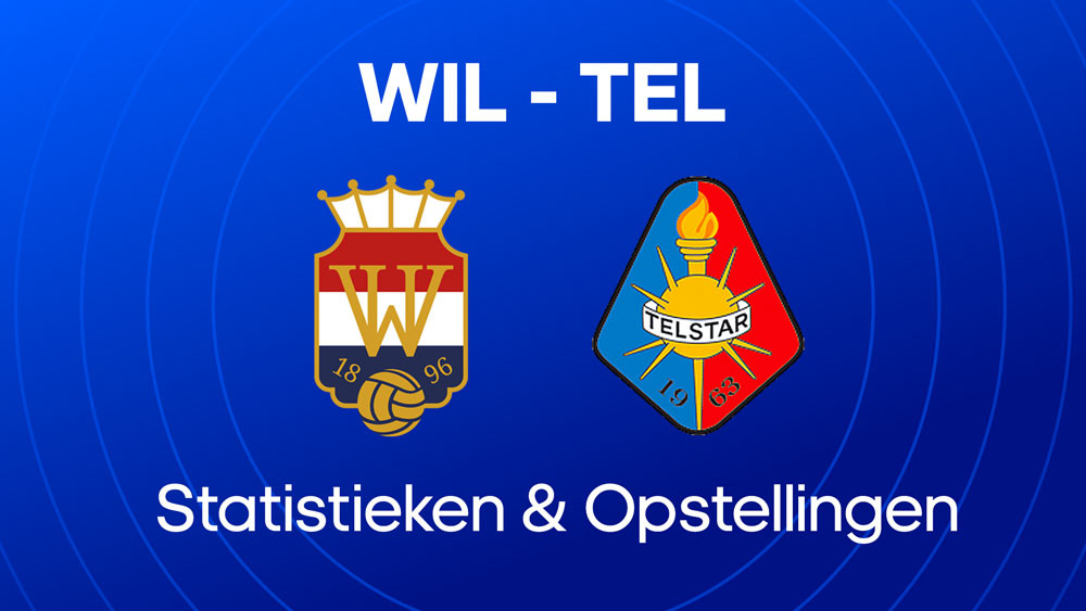 Willem II telstar opstellingen statistieken