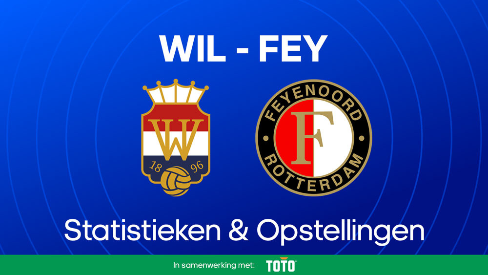 willem ii feyenoord opstellingen statistieken