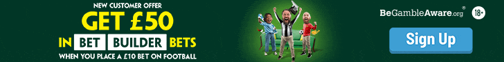 Offer Banner - Bet £10 Get £50 Bet Builders