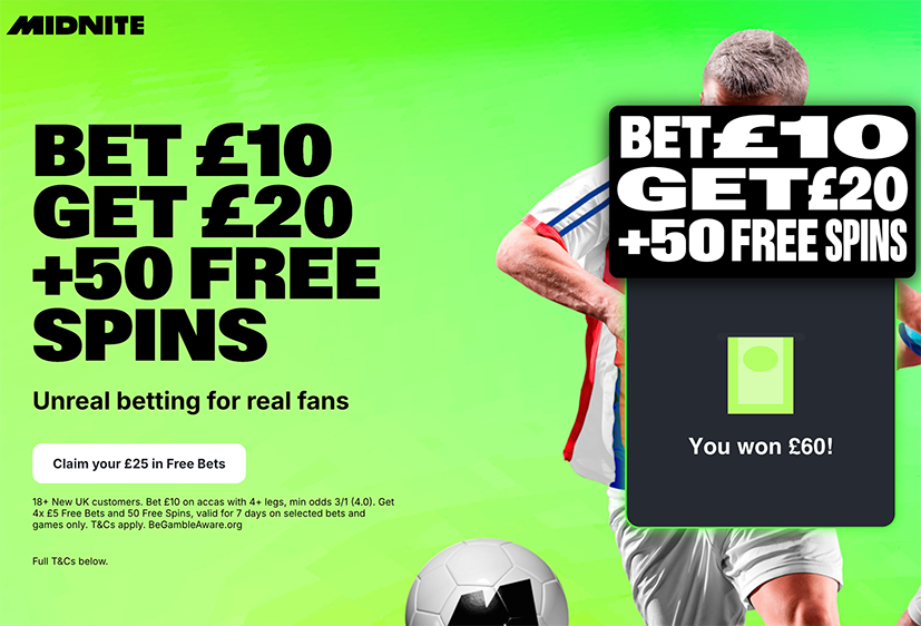 Image of midnite sign up offer