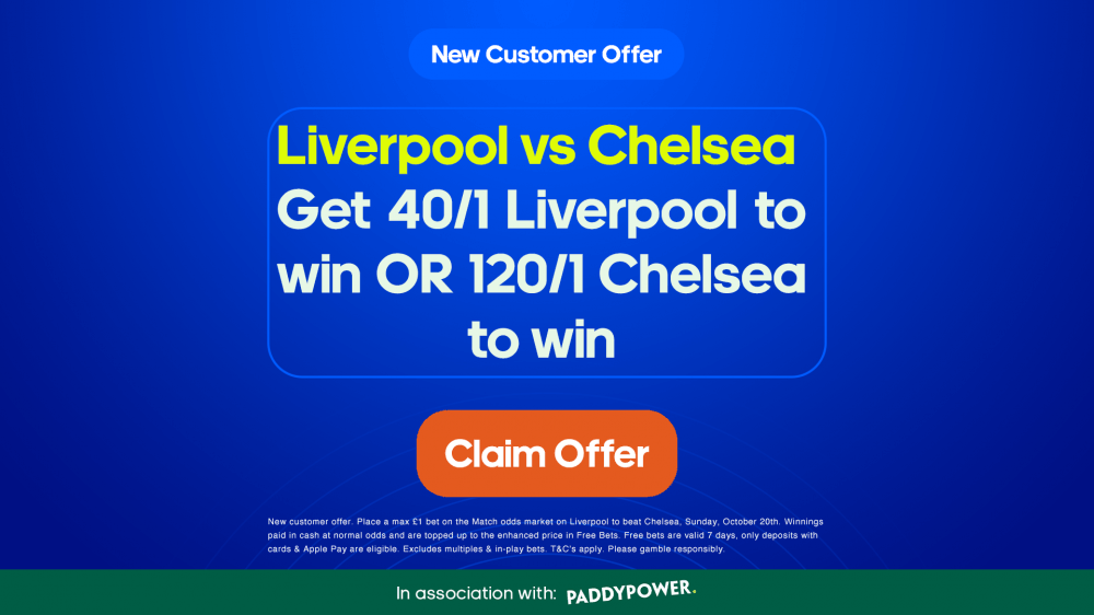 liverpool vs chelsea paddy power offer image