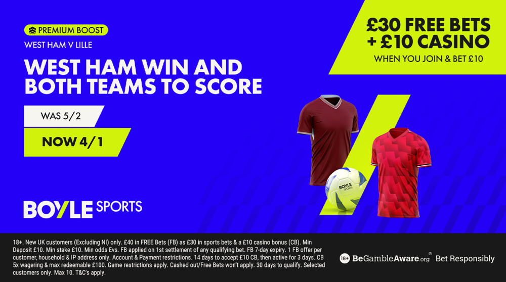 west ham vs lille betting offer
