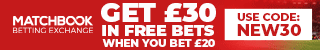 Offer Banner - Bet £20 Get £30 Free Bets
