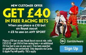 Offer Banner - Get £40 Racing Bets & £5 Sports Bet